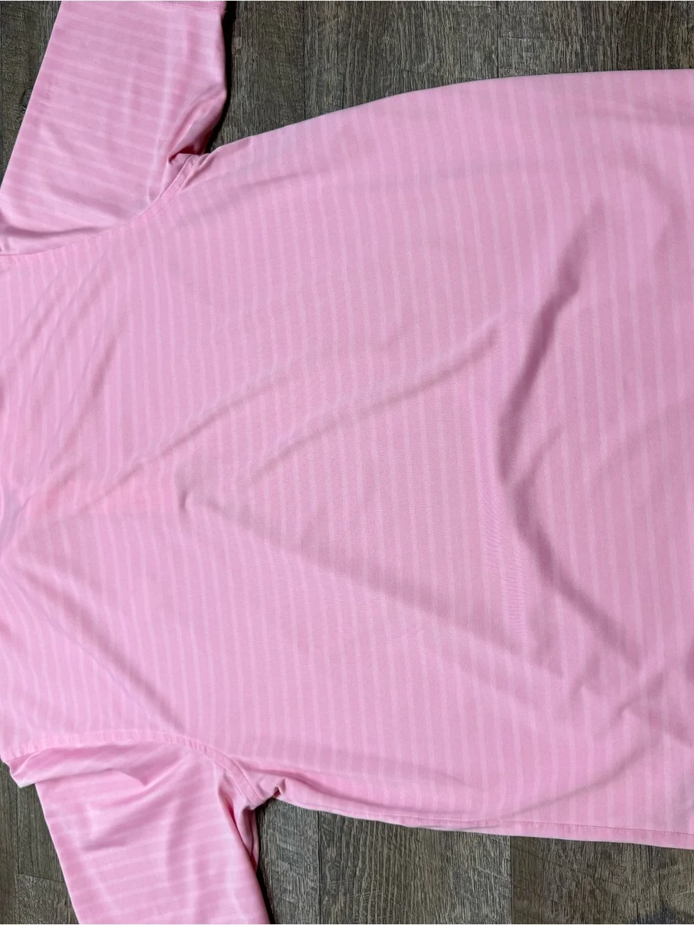 Under Armour Men's Golf Polo Pink Striped Performance SZ L - Picture 11 of 12